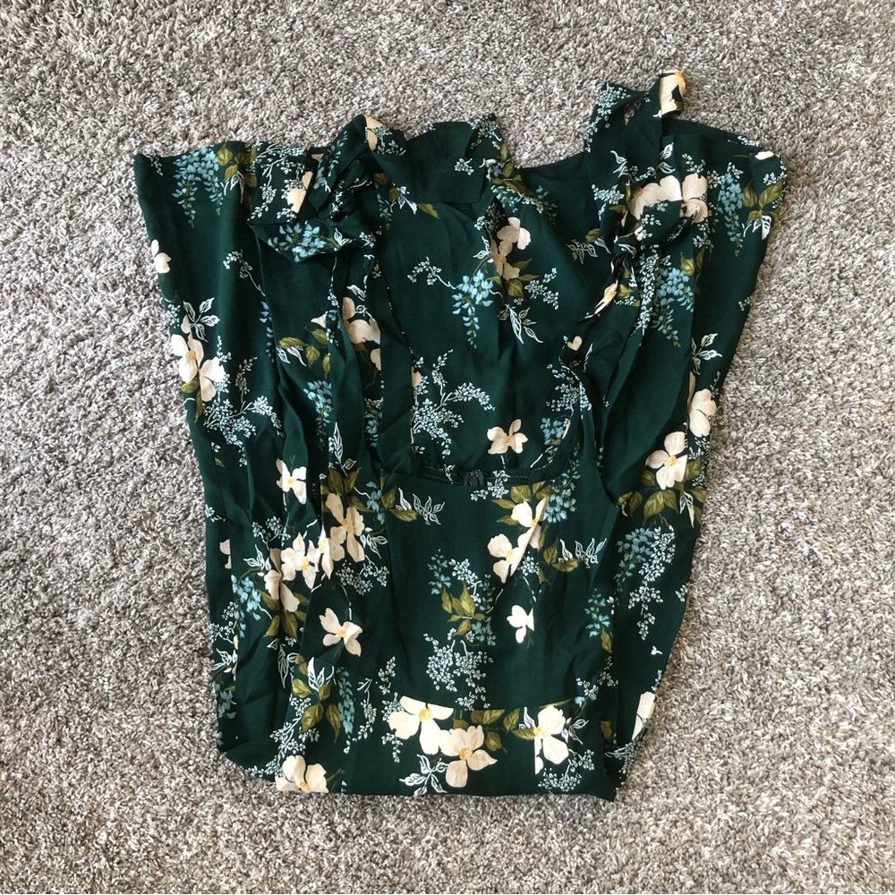 BEST Reformation Twilight Midi Dress - Portia Green Floral Wedding Cocktail Part - Picture 5 of 9